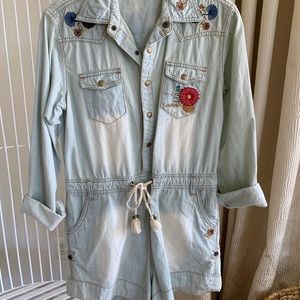 SPELL + The Gypsy Route 66 Chambray Denim Romper